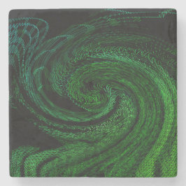 Onderzetter met groene wervelstaafje