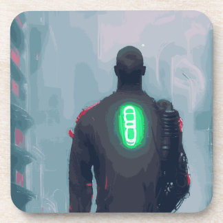 Onderzetter met harde kunststof cyberpunk