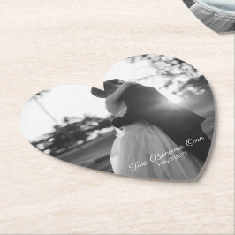  Onderzetter met hartvorm voor tekst