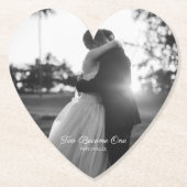  Onderzetter met hartvorm voor tekst (Voorkant)