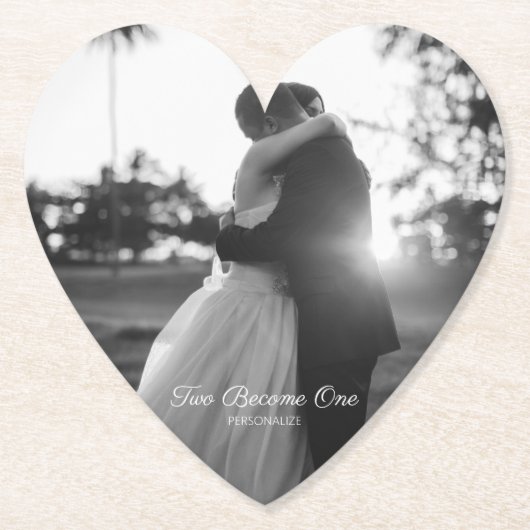  Onderzetter met hartvorm voor tekst (Voorkant)