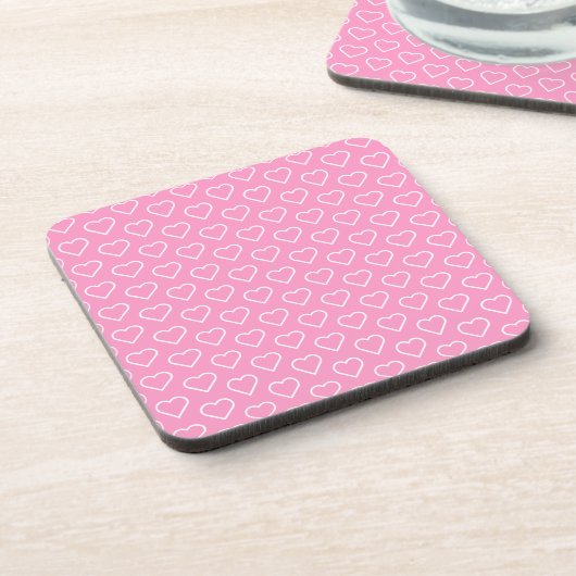 Onderzetter met Hearts Custom Colors - Roze (Linkerzijde)