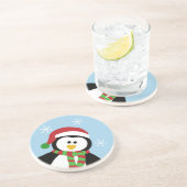 Onderzetter met kerst-kerstpinguïn (Zijkant)