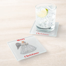 Onderzetter met kerstangel