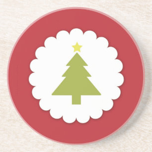 Onderzetter met kerstbomen