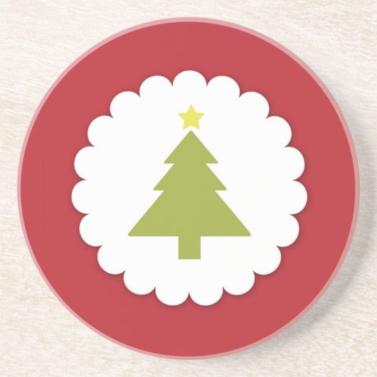 Onderzetter met kerstbomen (Voorkant)