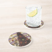 Onderzetter met kerstbomen in Parijs Lafayette (Zijkant)