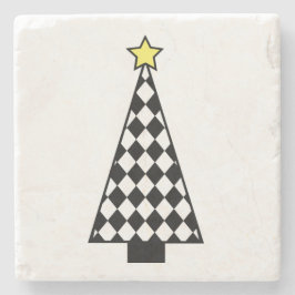 Onderzetter met kerstboomsteen op het bord