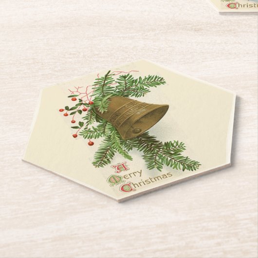 Onderzetter met kerstcadeau (Evergreen) (Schuin)