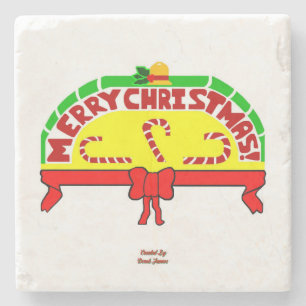 Onderzetter met kerstcadeautjes voor marmer Stone