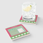 Onderzetter met kerstmarmer Stone, Onderzetter met (Zijkant)