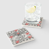 Onderzetter met kerstmarmer, vrolijk kerstfeest (Zijkant)