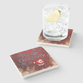 Onderzetter met kerstmarmer, vrolijk kerstfeest (Zijkant)