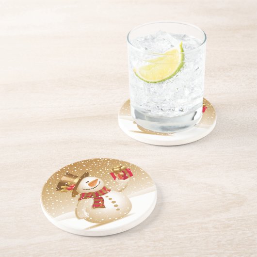 Onderzetter met Kerstmis Snowman (Zijkant)