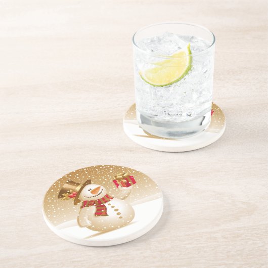 Onderzetter met Kerstmis Snowman (Zijkant)