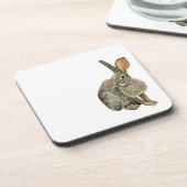 Onderzetter met konijnenglanzende kurk (Linkerzijde)