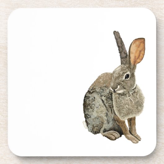 Onderzetter met konijnenglanzende kurk (Voorkant)