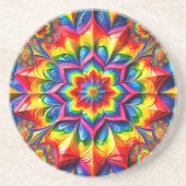 Onderzetter met LGBTQ kleuren ontwerp (Voorkant)