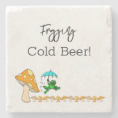 Onderzetter met marmer Stone Frogging Cold Beer Mu (Voorkant)