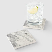 Onderzetter met marmer Stone Pattern Stone (Zijkant)