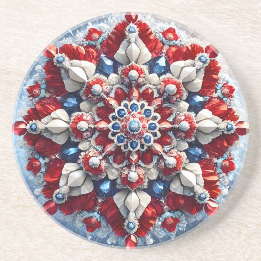 Onderzetter met Noorse kleuren Design (Voorkant)