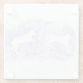 Onderzetter met paardenontwerp glazen onderzetter (Achterkant)