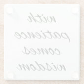 Onderzetter met patiëntglas glazen onderzetter (Achterkant)