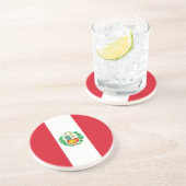 Onderzetter met Peruaanse vlag (Zijkant)