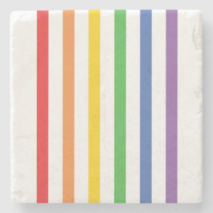 Onderzetter met regenboogstrips
