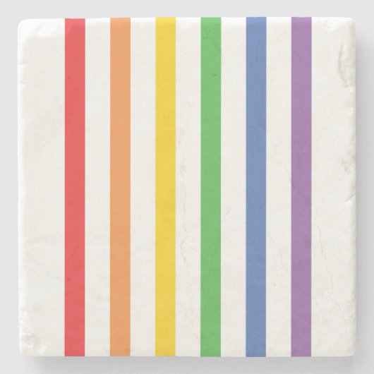 Onderzetter met regenboogstrips (Voorkant)