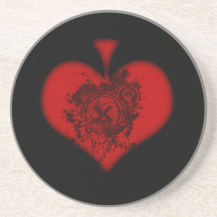 Onderzetter met rode doorsnede