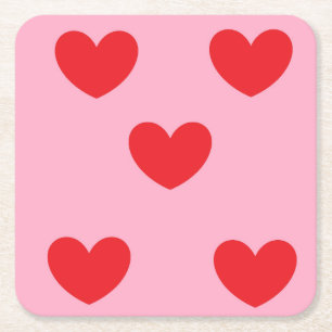 Onderzetter met rode harten