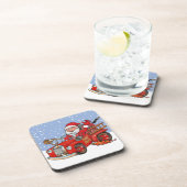 Onderzetter met rode kerstontsteking 6 (Rechterzijde)