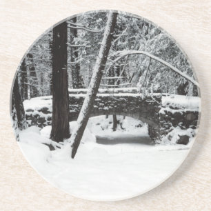 Onderzetter met sneeuwbedekking