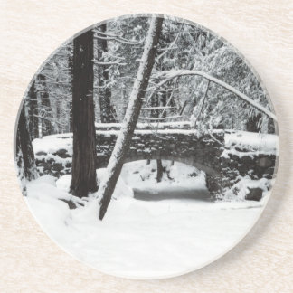 Onderzetter met sneeuwbedekking