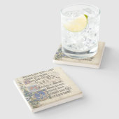 onderzetter met twee handgeschreven teksten (Zijkant)