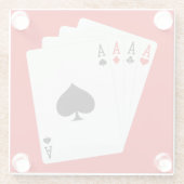 Onderzetter met vier Aces-glas (Achterkant)