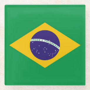 Onderzetter met vlag van Brazilië