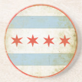 Onderzetter met vlag van Chicago (Voorkant)