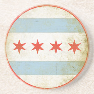 Onderzetter met vlag van Chicago