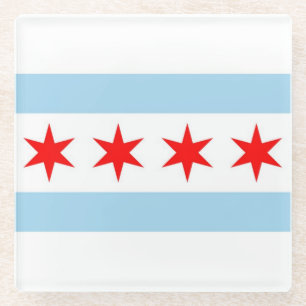 Onderzetter met vlag van Chicago, Illinois, Vereni