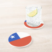 Onderzetter met vlag van Chili (Zijkant)