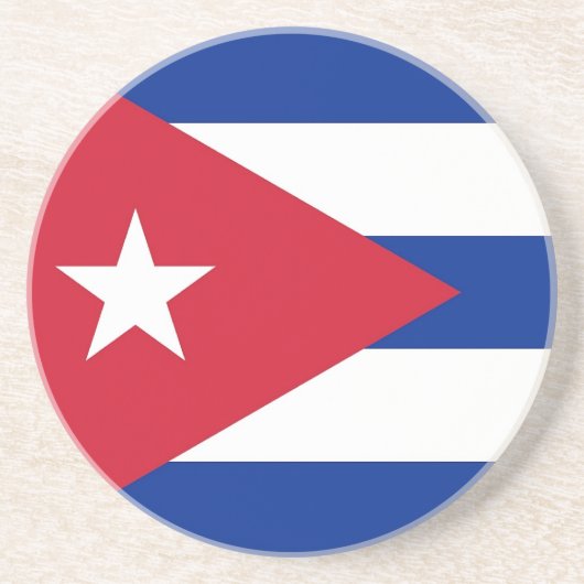 Onderzetter met vlag van Cuba (Voorkant)