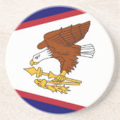 Onderzetter met vlag van de Amerikaanse Samoa (VS) (Voorkant)