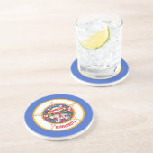 Onderzetter met vlag van de Minnesota, Verenigde S (Zijkant)