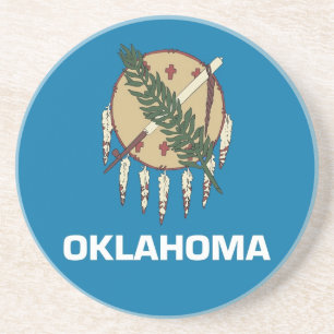 Onderzetter met vlag van de Oklahoma, Verenigde St
