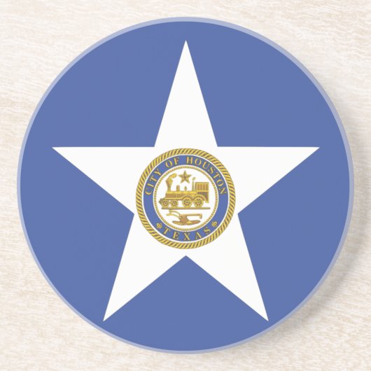 Onderzetter met vlag van Houston, Texas, Verenigde (Voorkant)