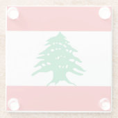 Onderzetter met vlag van Libanon (Achterkant)