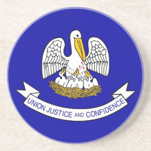 Onderzetter met vlag van Louisiana, Verenigde Stat