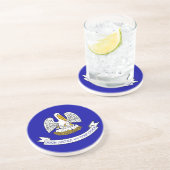 Onderzetter met vlag van Louisiana, Verenigde Stat (Zijkant)